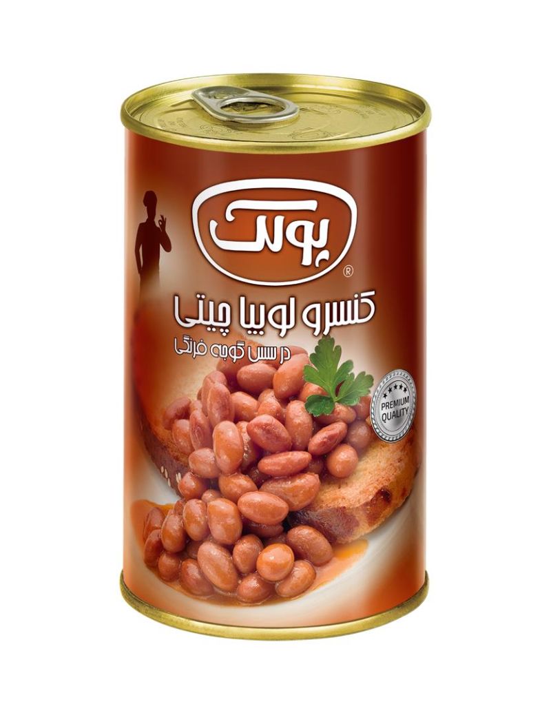 کنسرو لوبیا چیتی 380 گرم پولک